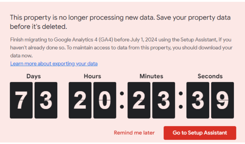 GA4-countdown- Google Analytics 4 countdown